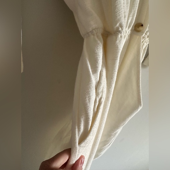 Paloma Wool White Jumpsuit Wrap Alexandria size Small Pockets V Neck - Picture 7 of 12